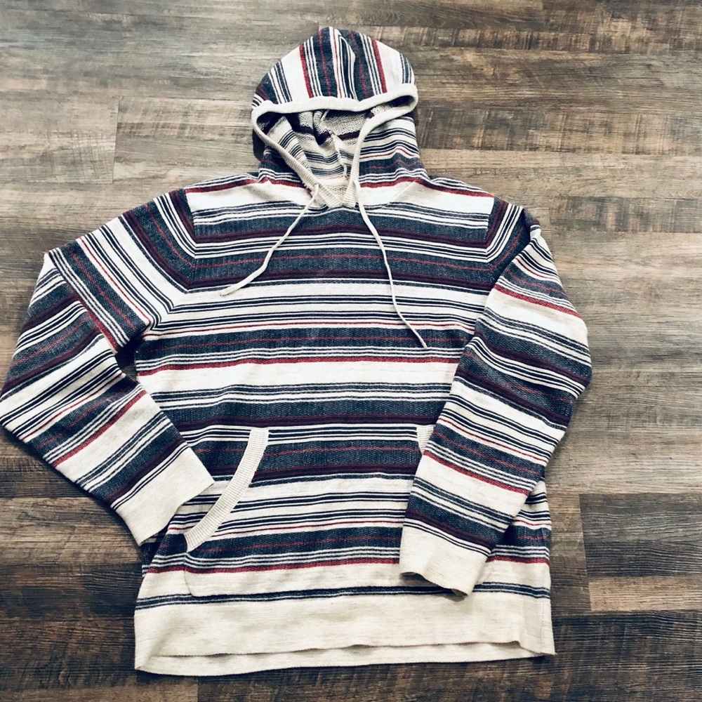 Lucky Brand Men Striped Soft Woven Hoodie